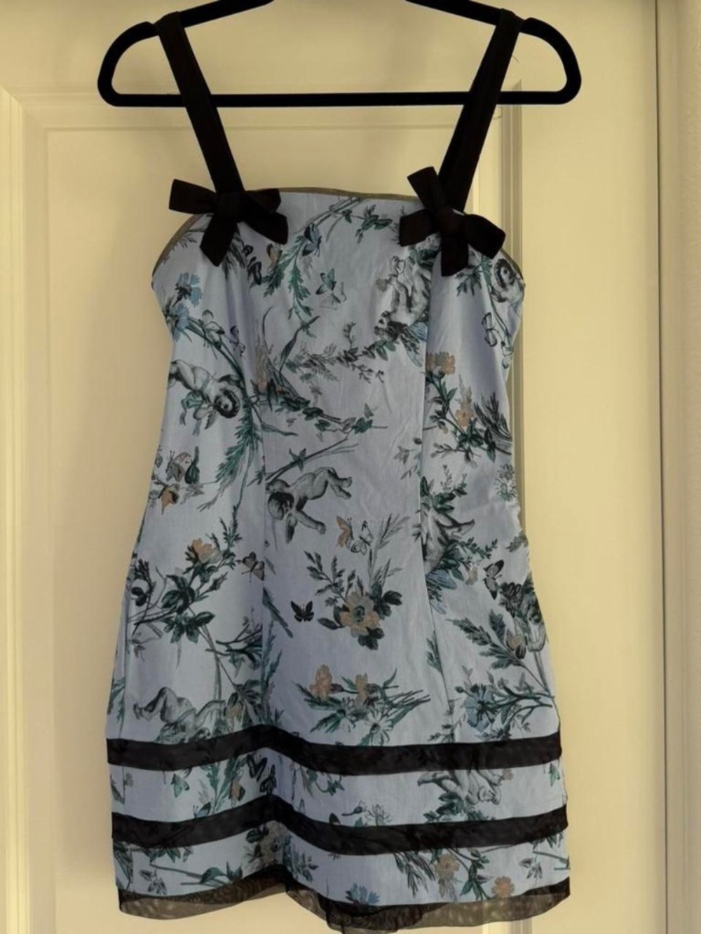 Coquette Mini Dress Velvet Bows